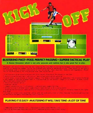Franco Baresi World Cup Kick Off box cover back